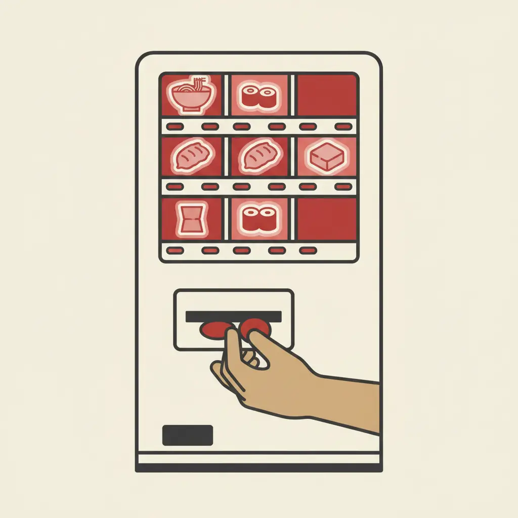 日本餐廳門口的食券販賣機